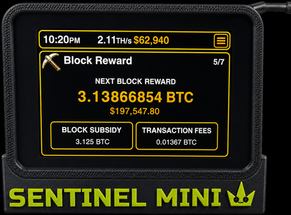 Sentinel Mini - Bitaxe Touch Command Center