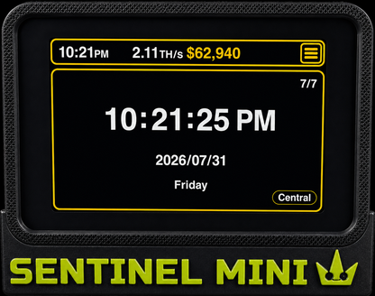 Sentinel Mini - Bitaxe Touch Command Center